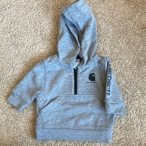 Carhartt Quarter Zip Logo Sleeve Sweatshirt